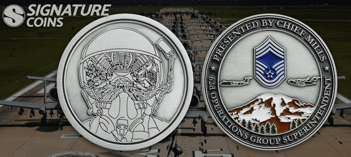 Chief Mills personal Air Force challenge coin by Signature Coins