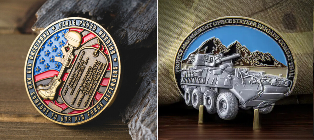 Army Air Corps and Engineers custom challenge coins by Signature Coins