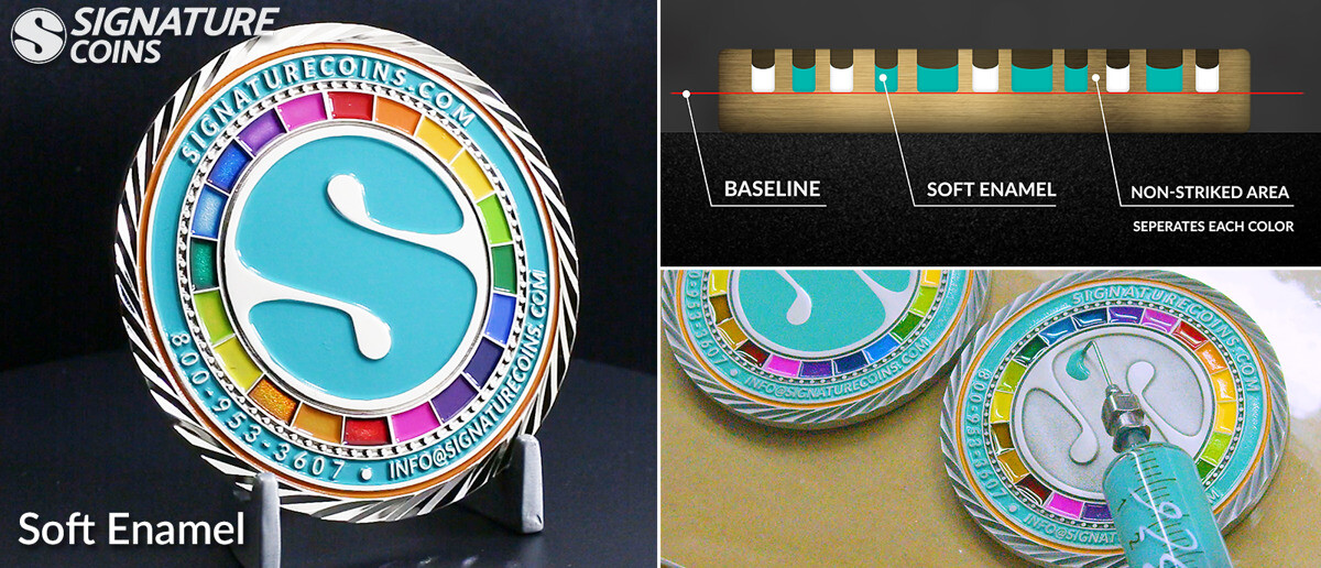 Soft enamel challenge coin