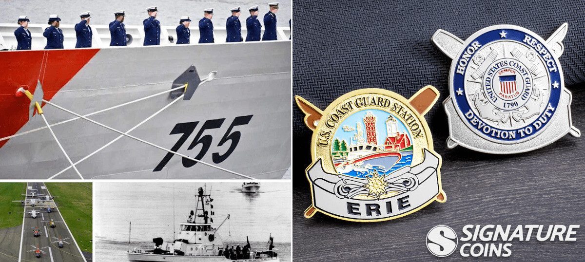 US Coast Guard Station Erie custom challenge coin by Signature Coins