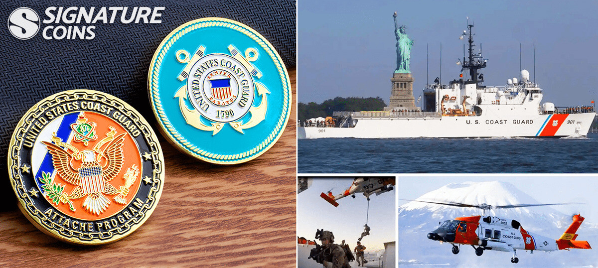 USCG Attache Program custom Coast Guard challenge coin by Signature Coins