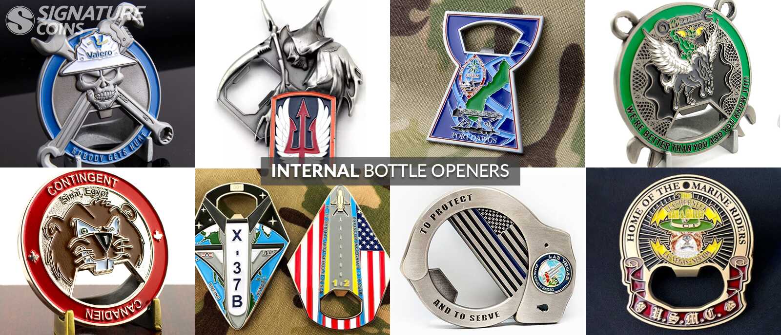 Internal Bottle Opener Challenge Coins