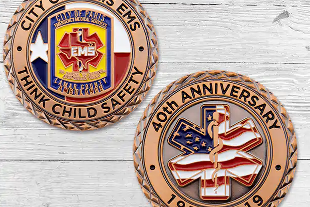 Custom EMS Challenge Coins