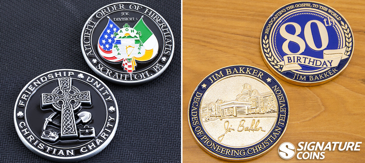 Christian Charity and Television Challenge Coins