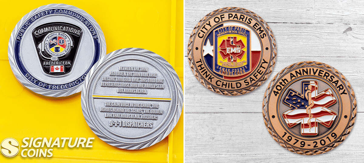 City of Paris EMS Challenge Coins