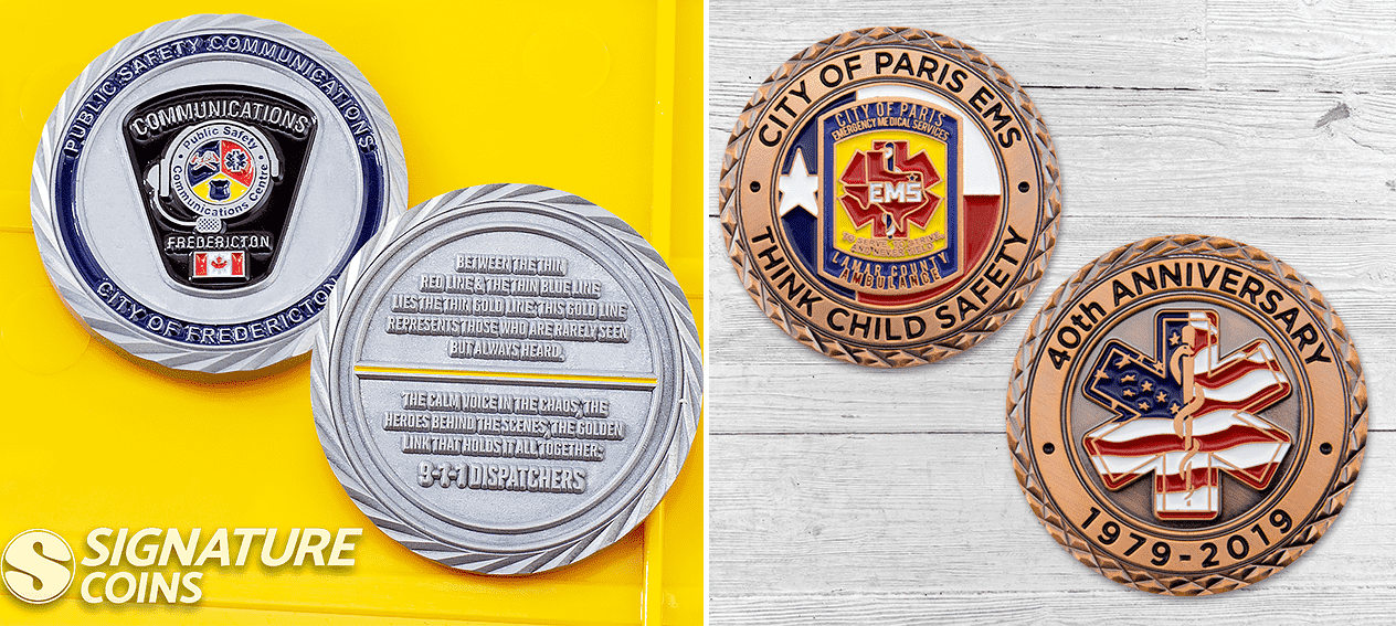 City of Paris EMS Challenge Coins