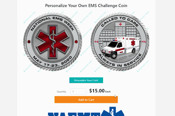 Personalize an EMS Challenge Coin