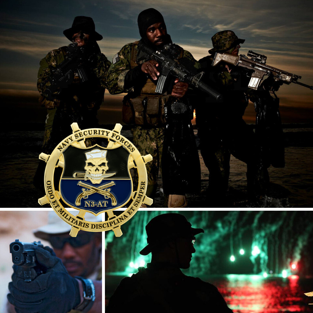 Navy SEAL challenge coin collage