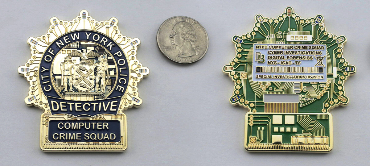 NYPD Computer Crime Squad challenge coin