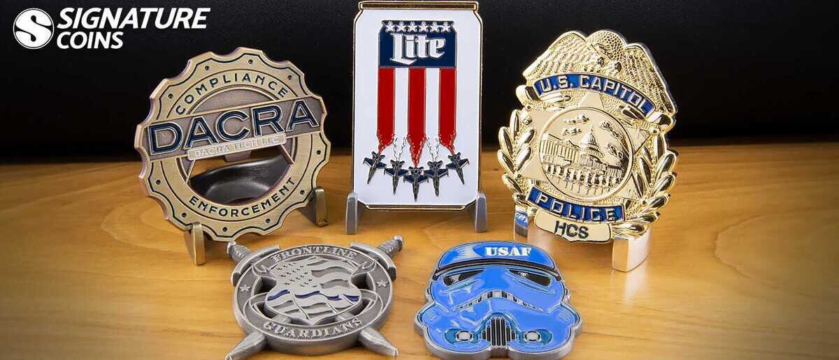 Custom Shaped Corporate and Sheriff Challenge Coins