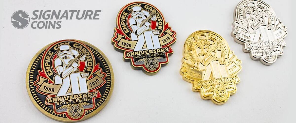 Custom Shaped 501st Challenge Coins