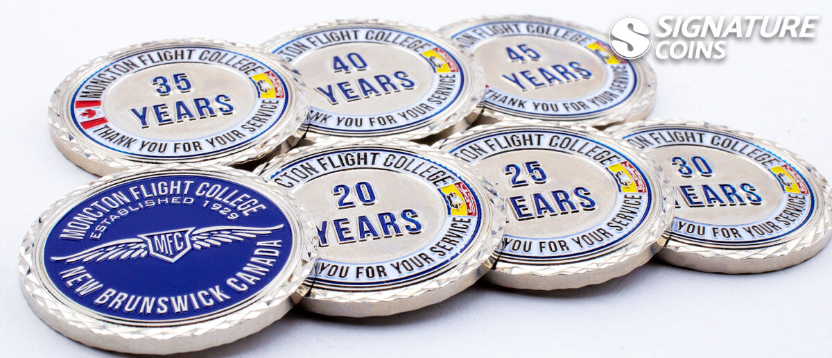 Years of service wholesale challenge coins