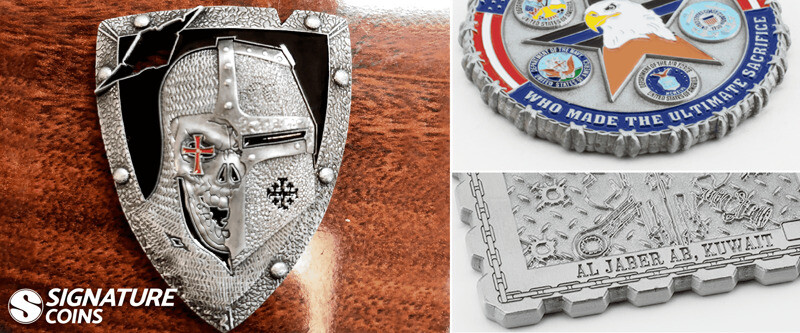 Can I create a custom design to go around the edge of my coin?