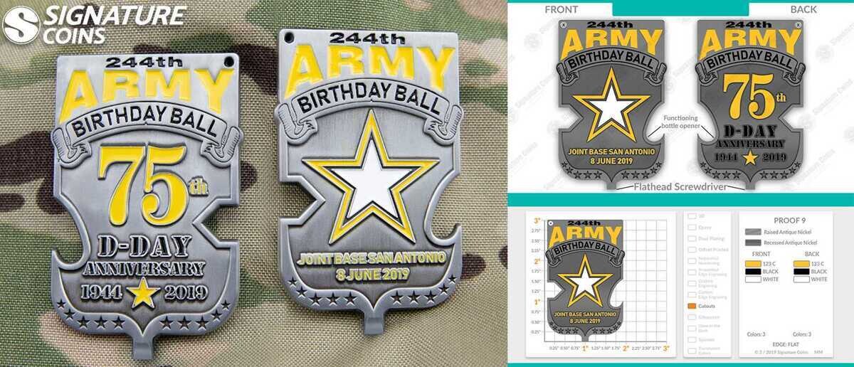 Army Birthday Ball Multi Tool Challenge Coin