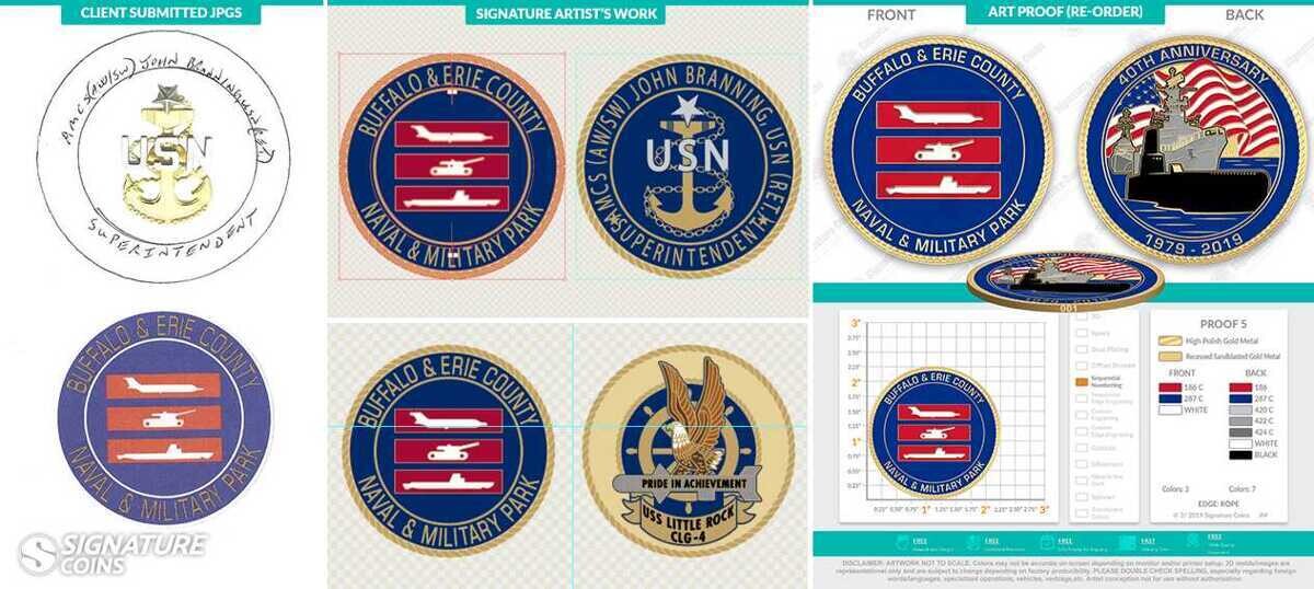 Navy challenge coins, from concept to product