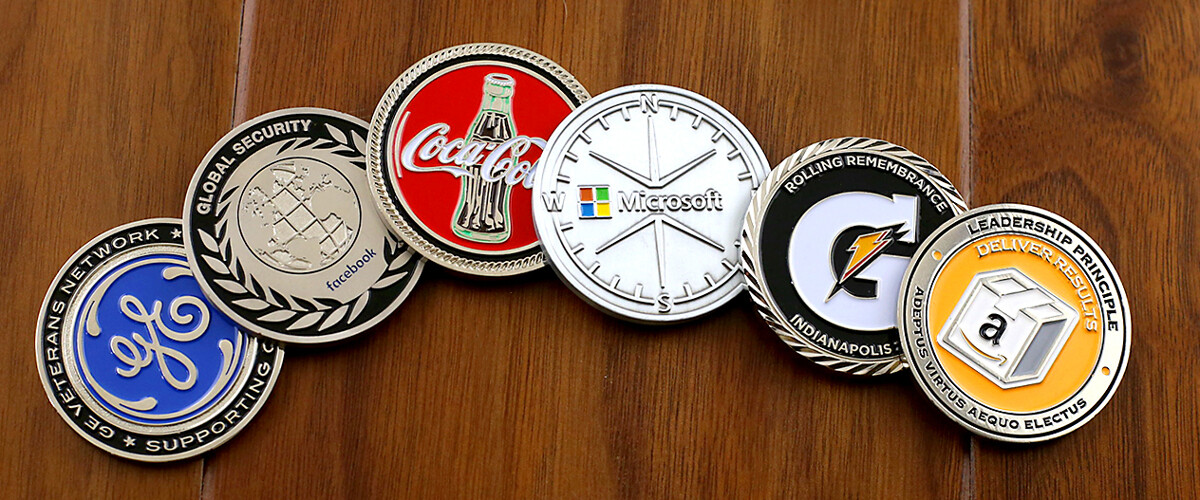Custom nonprofit challenge coins for employee recognition