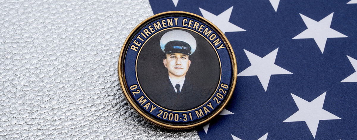 Military Retirement Ceremony Challenge Coin