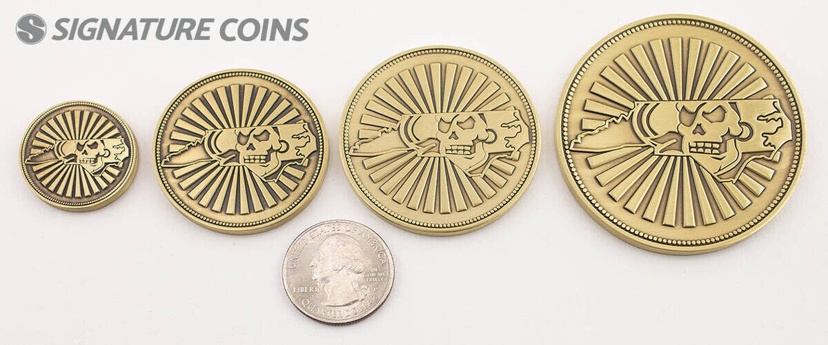 Custom Challenge Coin Size Options