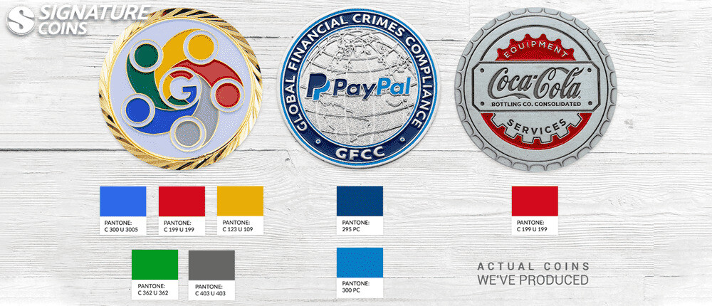 Pantone Colors for Safety Challenge Coins