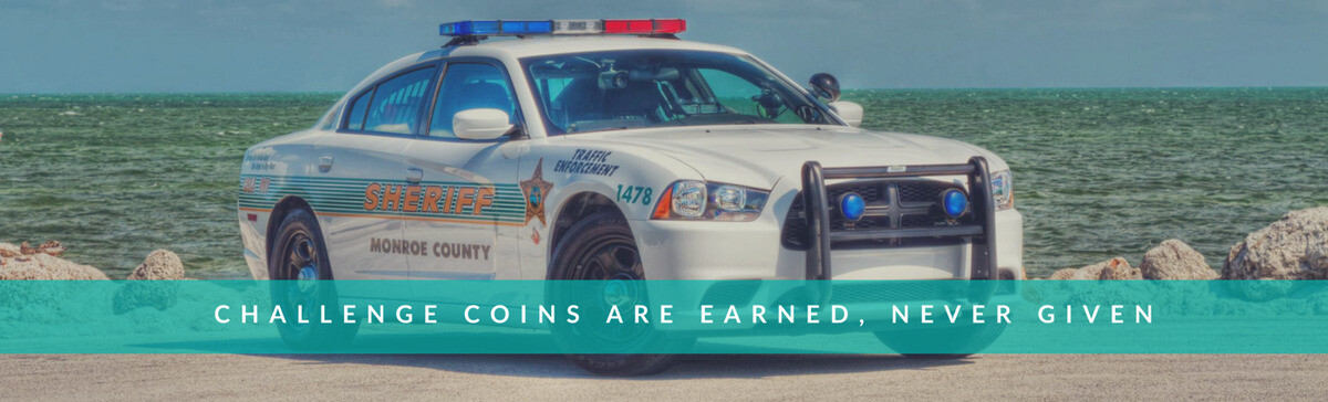 Sheriff department challenge coins lower banner