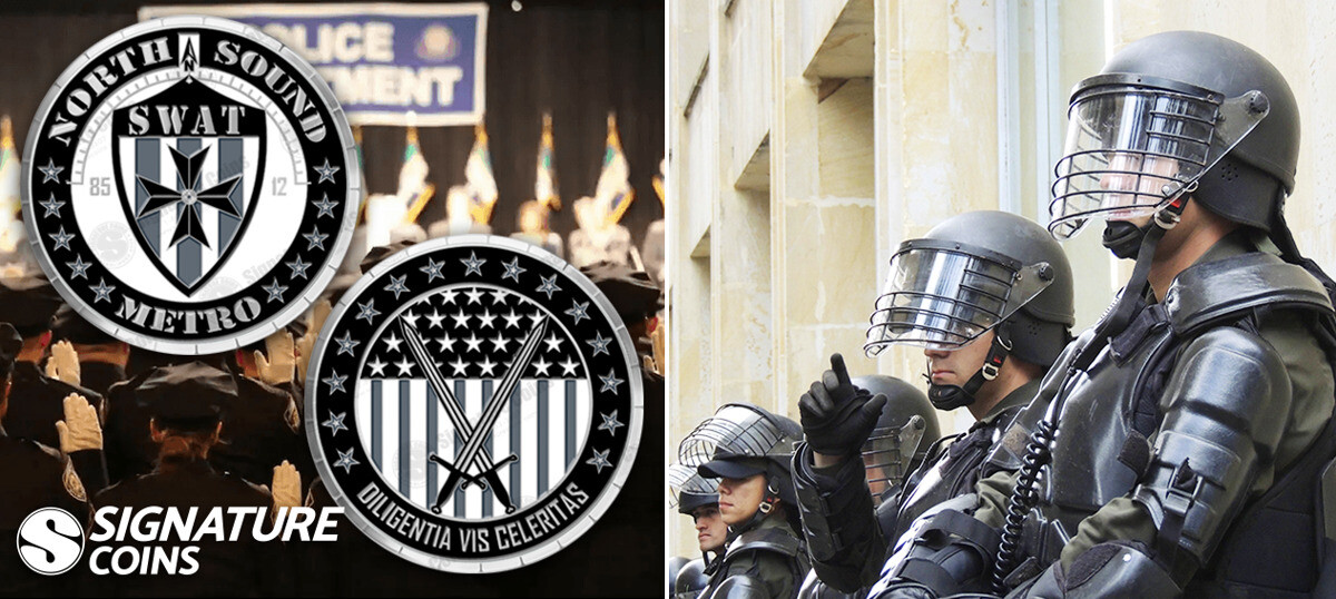 North Squad Metro SWAT challenge coins