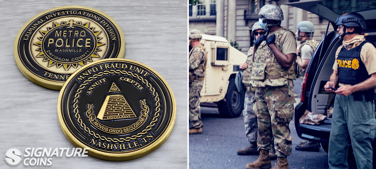 Metro Police Fraud Unit U.S. Secret Service challenge coin front and back