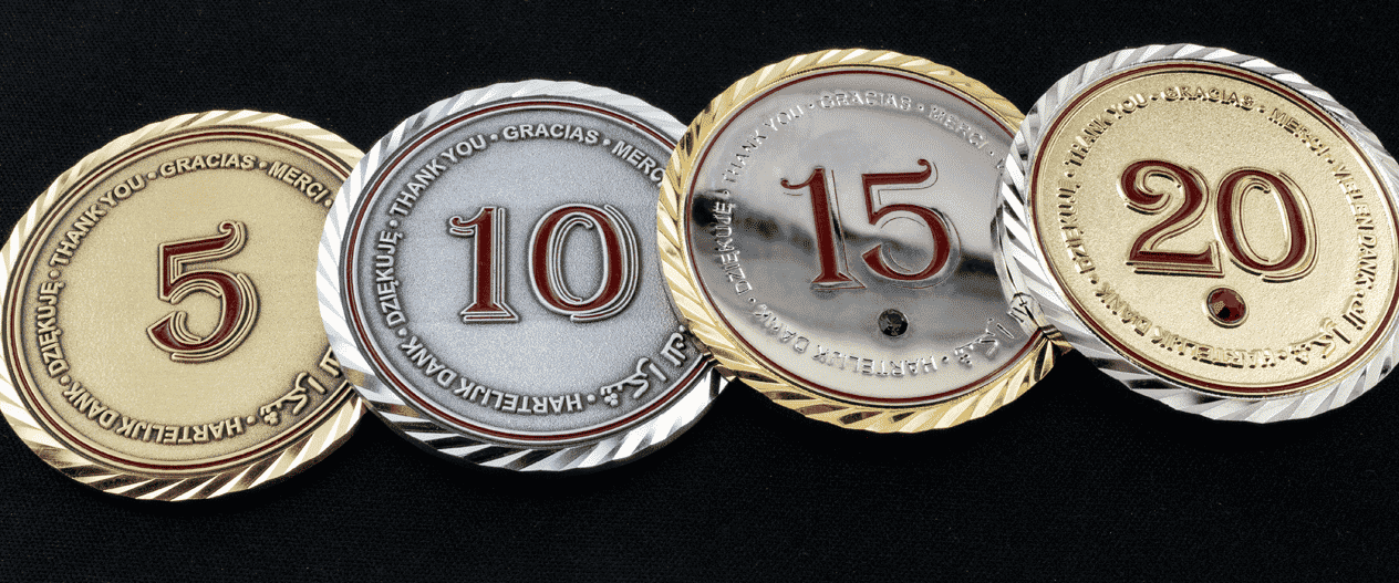 Metal Plating Options for Years of Service Coins